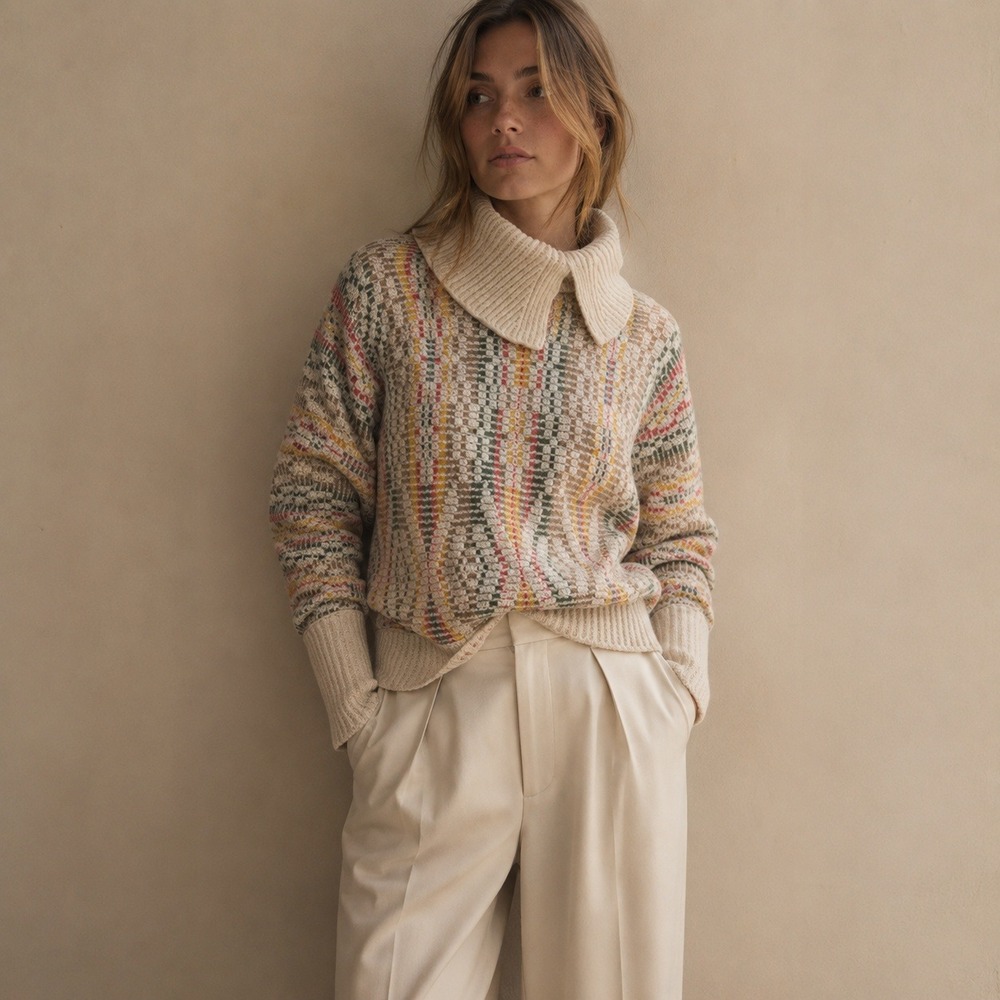 Anthropologie Textured Chunky Turtleneck Sweater L NWT